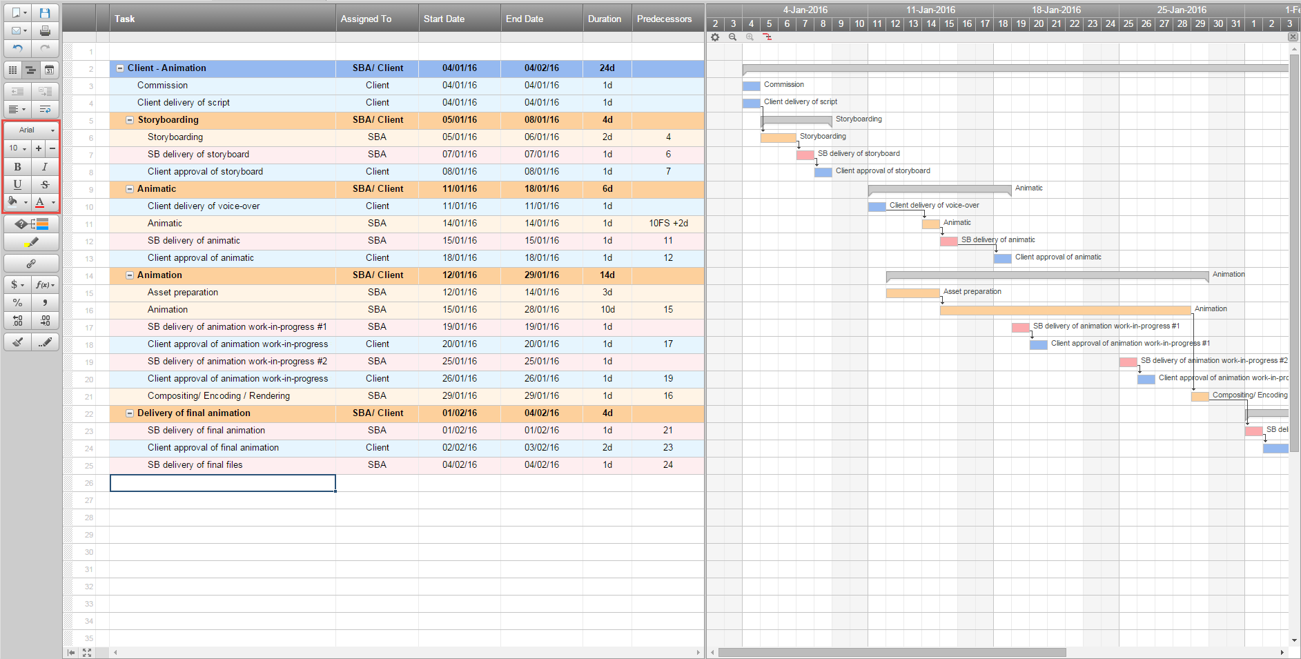 Creating a Gantt Chart For Animation | Sliced Bread Creating a Gantt Chart For Animation | Sliced Bread