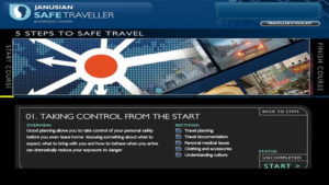 Risk Advisory Safe Traveller Online Training Learning 5-Steps, module 1, taking control from the start