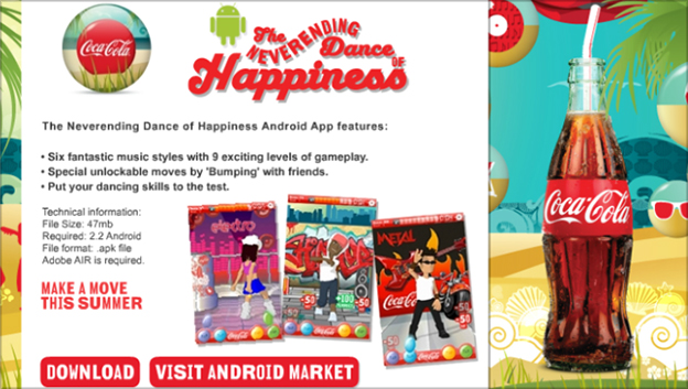 Android App Poster of CocaCola Game