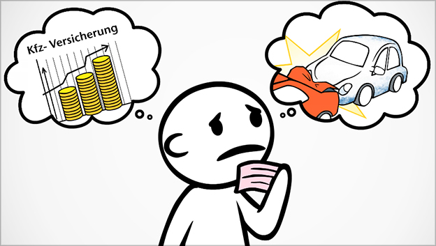 2D animated Character Worrying About Money and Car Crashes