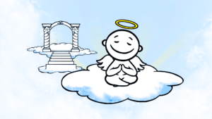 Angel Praying on a Cloud Illustration