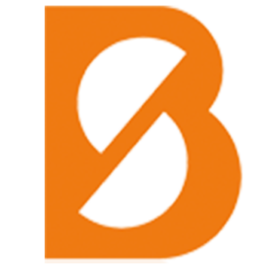 sliced bread logo which is an orange B with clear half circles representing the S