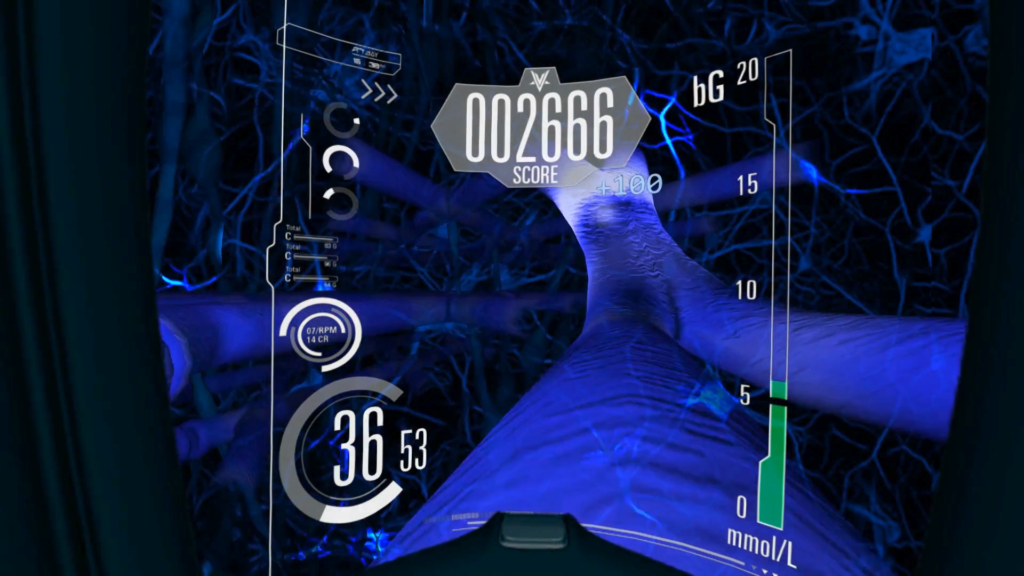 Still from the Diabetes Voyager VR game