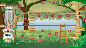 Illustration of the maths berry platform game design
