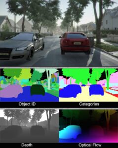 image of 2 cars in a street repeated in different colours and gradients