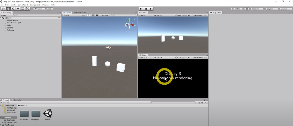 unity screenshot with VR geometry