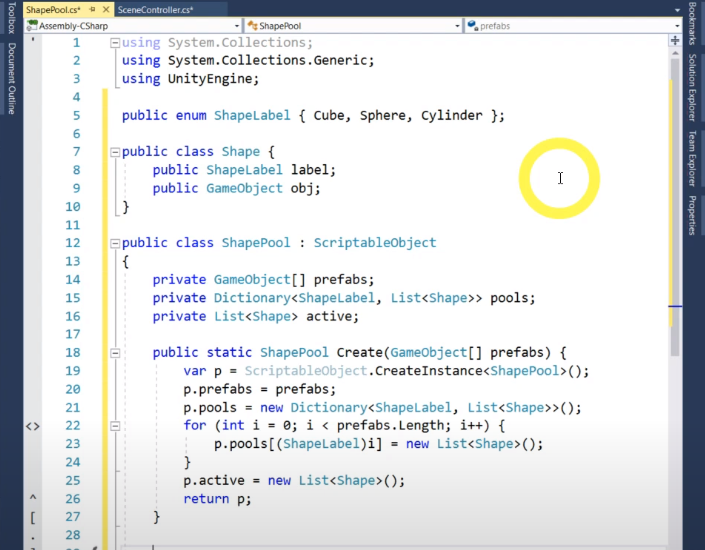 screenshot of a coding page