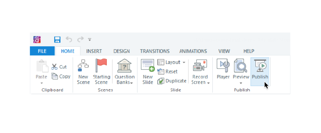 A screenshot of the editing panel at the top of Articulate Storyline