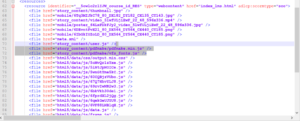 A screenshot of multiple lines of codes