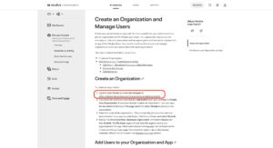 Screenshot of the Create an Organisation page help guide of the Oculus Developers hub