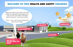 Still from Health and Safety Training Game home screen