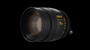 A 3/4 angle shot of a Cooke camera lense