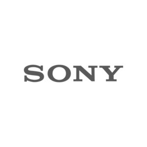 Grayscale logo of Sony: the word “SONY” in uppercase serif typeface with distinctive thick and thin strokes.